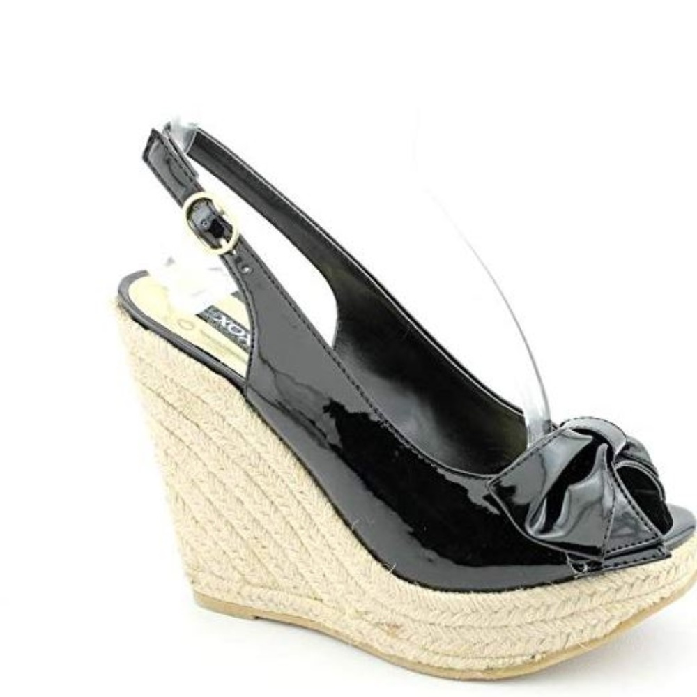 XOXO Briana Black Wedge-NEW - Picture 1 of 4